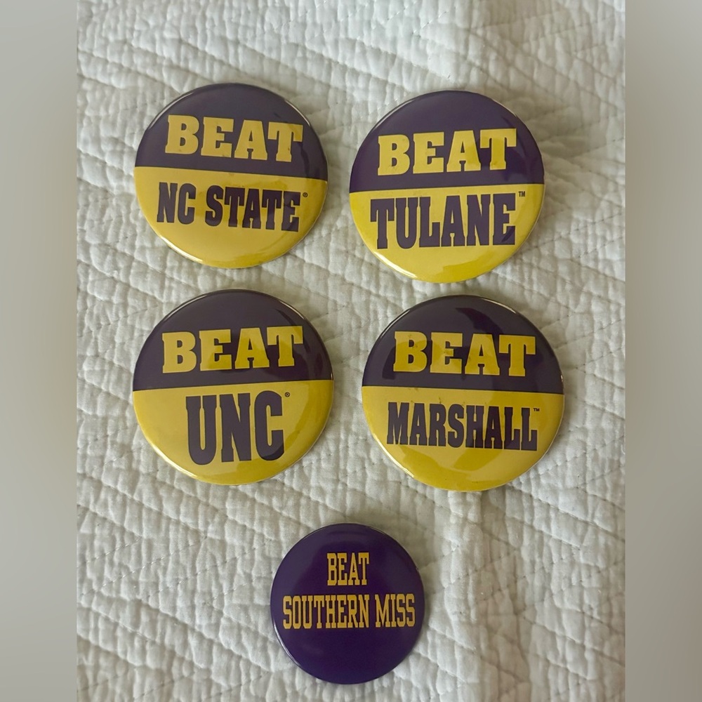 Vintage ECU Football Gameday Button Set